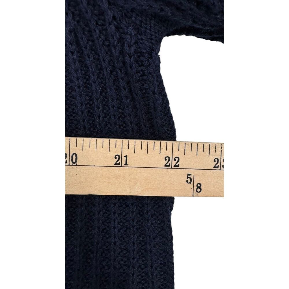 Bugatchi Men's Rib Wool Blend Cardigan Sweater Pockets Size Medium Navy Blue‎ - Picture 6 of 7